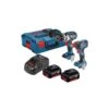 Bosch GSB 18 V-85 C Combi & GDX 18 V-200 C Impact Twin Kit With 2x 5.0Ah Batteries -ToolMax Store 06019g4273