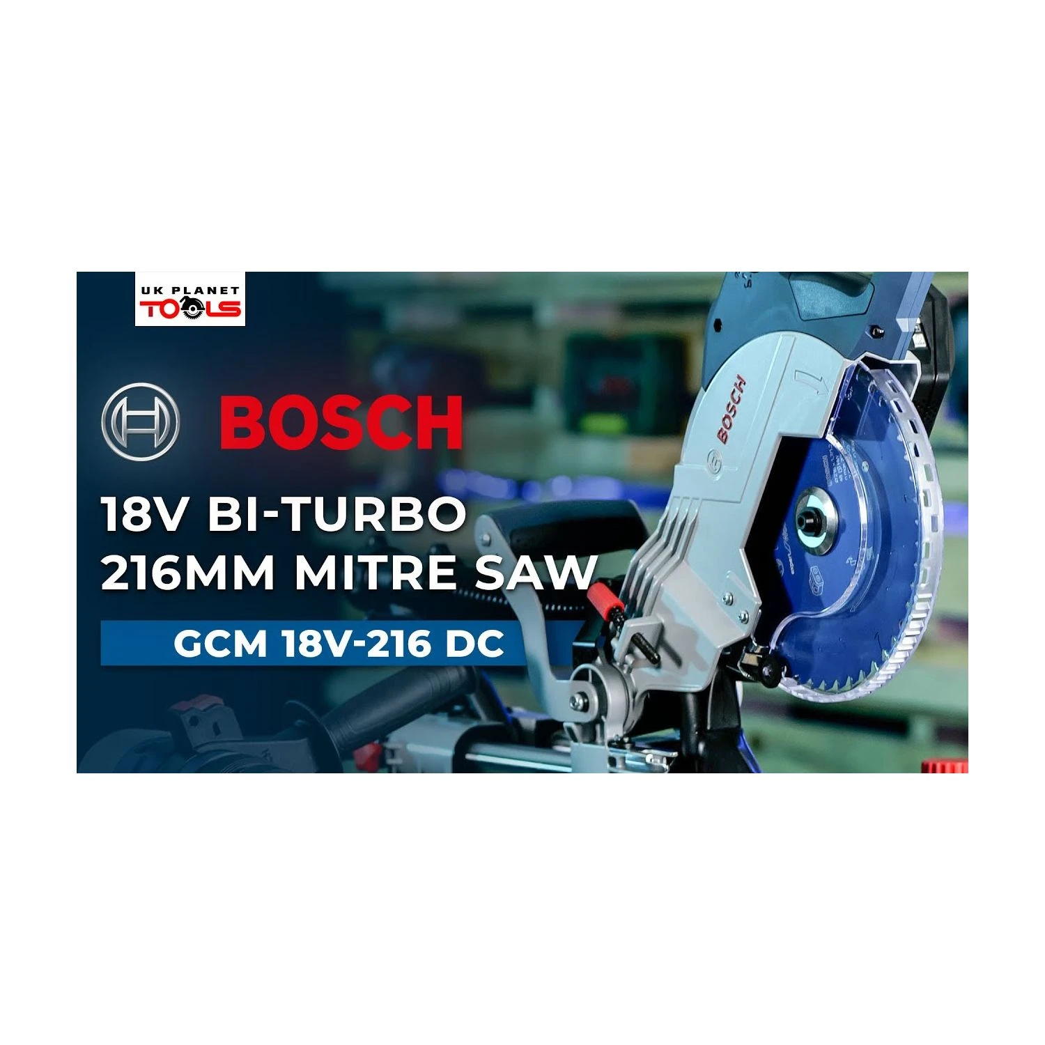 Bosch GCM 18V-216 DC 18V BITURBO Cordless Brushless 216mm Mitre Saw Bare Unit - 0601B47000 4 Bosch GCM 18V-216 DC 18V BITURBO Cordless Brushless 216mm Mitre Saw Bare Unit - 0601B47000 - Image 2