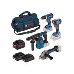 Bosch 0615990L0P 18V 4 Piece Kit (2x 4Ah & 1x 8Ah Battery)