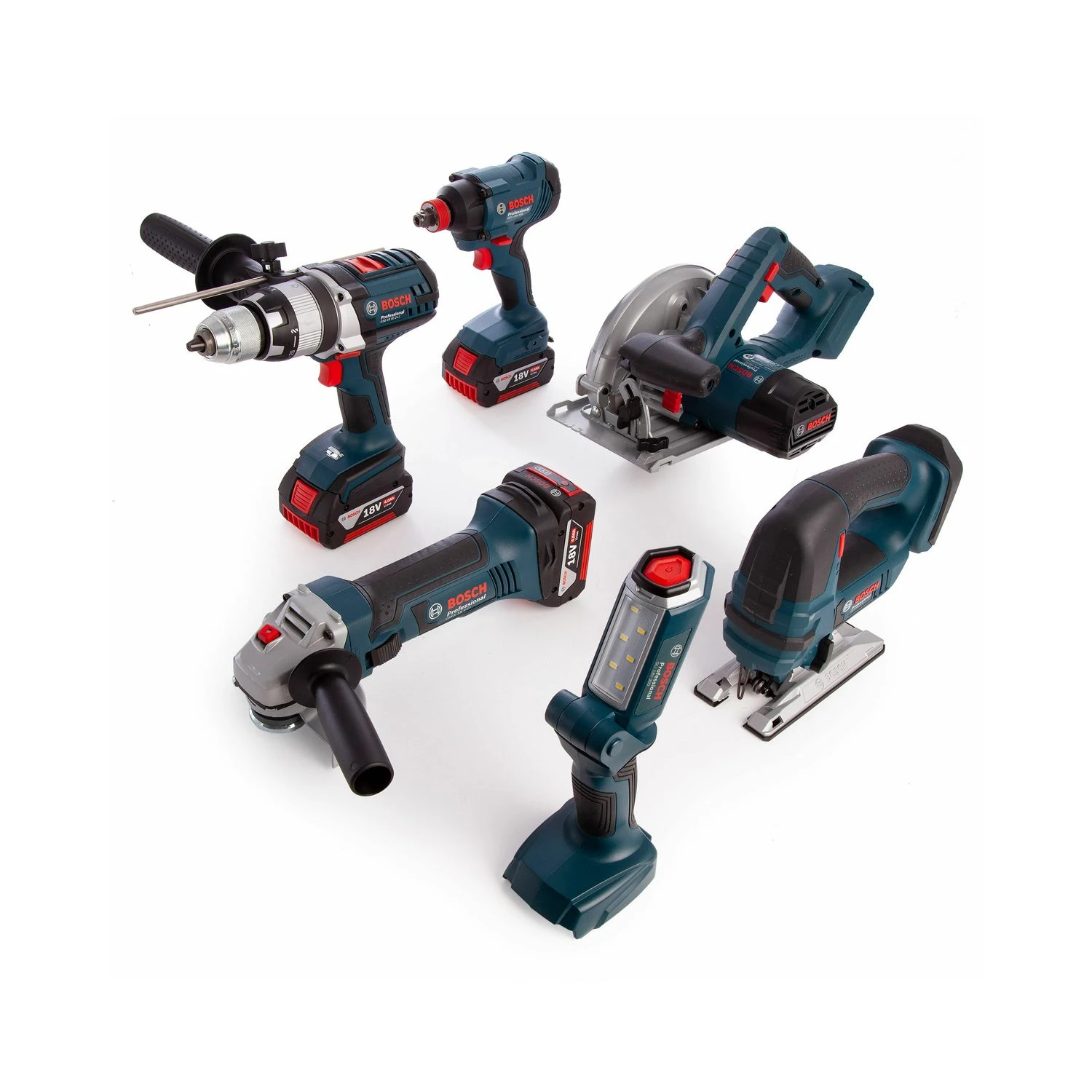 Bosch 0615990L1M 18V 6 Piece ROBUST Series Power Tool Kit With 3 X 4.0Ah Batteries, Charger & Bag 4 Bosch 0615990L1M 18V 6 Piece ROBUST Series Power Tool Kit With 3 X 4.0Ah Batteries, Charger & Bag - Image 2