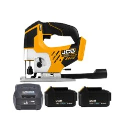 JCB 21-18JS-B 18V Li-ion Cordless Top Handle Jigsaw With 2 X 5.0Ah Batteries & Charger