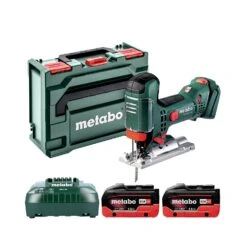 Metabo STA 18 LTX 100 18V Body Grip Cordless Jigsaw With 2 X 5.5Ah Batteries, Charger & MetaBOX