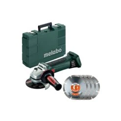 Metabo W18LTX Angle Grinder 125mm In Case With 125mm 4 Extra Diamond Blade