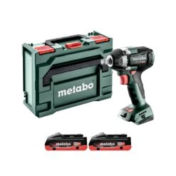 Metabo SSW 18 LT 300 BL 18V Cordless Brushless 1/2" Impact Wrench With 2 X 4.0Ah Batteries & MetaBox