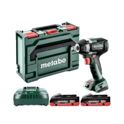 Metabo SSW 18 LT 300 BL 18V Cordless Brushless 1/2" Impact Wrench With 2 X 4.0Ah Batteries, Charger & MetaBox