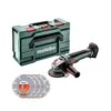 Metabo WVB 18 LT BL 11-115 Quick 18V Cordless Brushless 115mm Angle Grinder With 4 X Diamond Blades & MetaBox -ToolMax Store 613056840 kit 12
