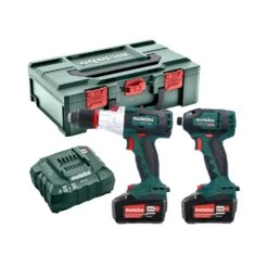 Metabo 685184580 18V Brushless Combi Drill & Impact Driver Twin Pack With 2 X 4.0Ah Batteries, Charger & MetaBOX