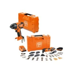 Fein AMM 700 Max Top 18V Multi-Tool & ASCD 18-200 W4 Impact With 2 X 3.0Ah Batteries, Charger & Cases