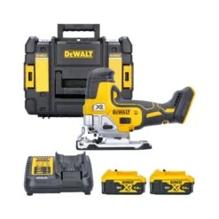 DeWalt DCS335 18V XR Cordless Brushless Body Grip Jigsaw With 2 X 5.0Ah Batteries, Charger & DWST1-70703 TStak Case