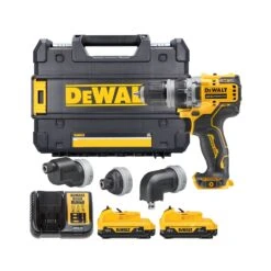 DeWalt DCD703L2T 12V XR Cordless Brushless 4 Multi-Head Drill Driver With 2 X 3.0Ah Batteries, Charger & Carry Case