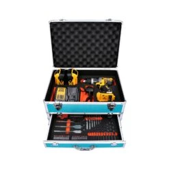 DeWalt DCD796 18V XR Brushless Combi Drill With 2 X 5.0Ah Batteries, Charger & 70 Piece Acc. Set In Case