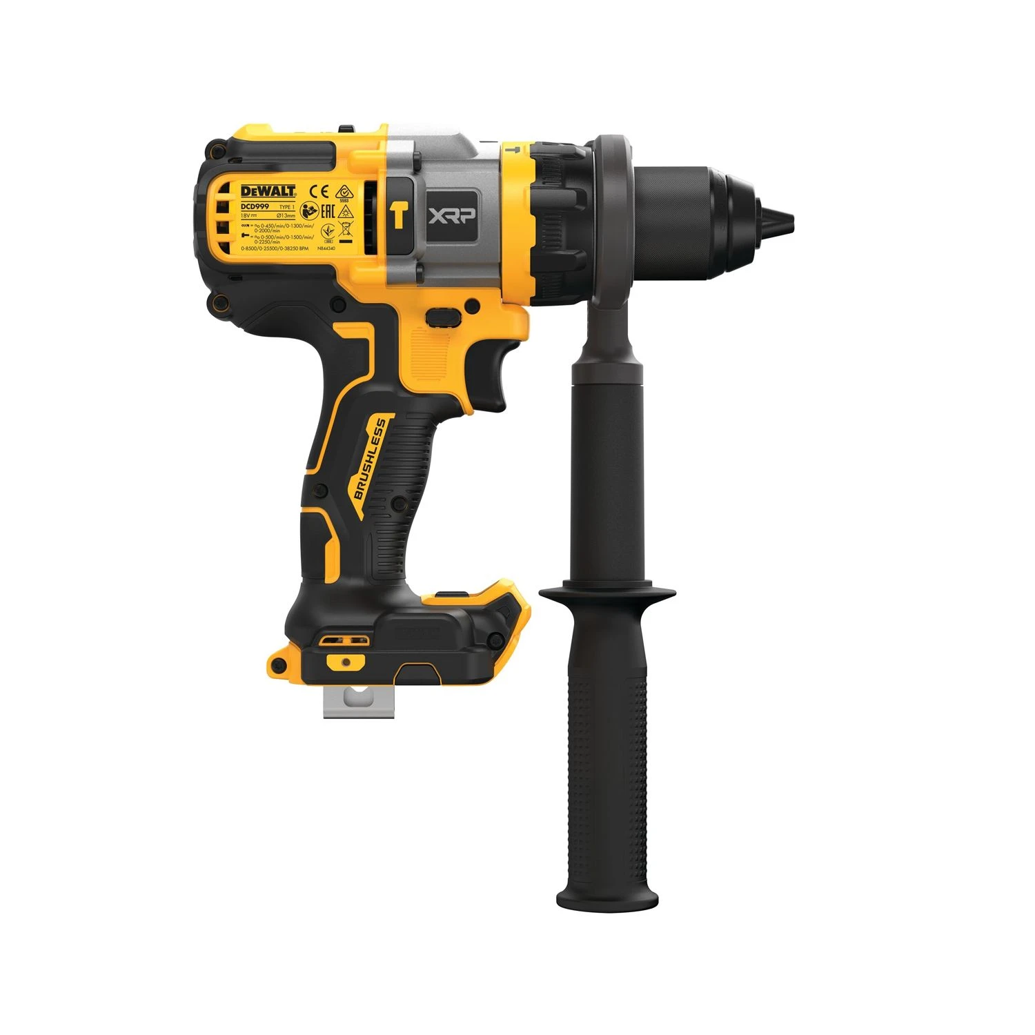 DeWalt DCD999 18V XR Cordless Brushless FlexVolt Advantage High Power Combi Drill With 1 X 5.0Ah Powerstack Battery, Charger & TSTAK Case 6 DeWalt DCD999 18V XR Cordless Brushless FlexVolt Advantage High Power Combi Drill With 1 X 5.0Ah Powerstack Battery, Charger & TSTAK Case - Image 4