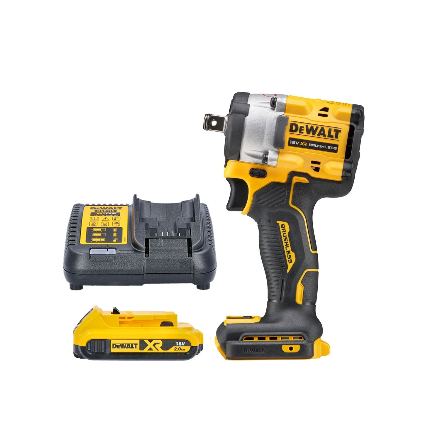 DeWalt DCF921 18V XR Cordless Brushless 1/2" Hog Ring Impact Wrench With 1 X 2.0Ah Battery & Charger 3 DeWalt DCF921 18V XR Cordless Brushless 1/2" Hog Ring Impact Wrench With 1 X 2.0Ah Battery & Charger