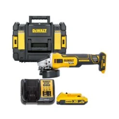 DeWalt DCG405 18V XR Brushless Cordless 125mm Angle Grinder With 1 X 2.0Ah Battery, Charger & Case