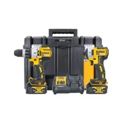 DeWalt DCK276M2T 18V XR Cordless Brushless Combi Drill & Impact Driver Twin Pack With 2 X 4.0Ah Batteries, Charger & TSTAK VI Case