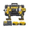 DeWalt DCK276P2 18V XR Cordless Brushless Combi Drill & Impact Driver Twin Pack With 2 X 5.0Ah Batteries, Charger & DS150 Toughsystem Case -ToolMax Store dck276p2