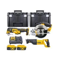 DeWalt DCK385P2T 18V XR 3 Piece Power Tool Kit With 2 X 5.0Ah Batteries, Charger & Tool Boxes
