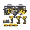 DeWalt DCK690P3T 18V XR Cordless Brushless 6 Piece Power Tool Kit With 3 X 5.0Ah Batteries, Charger & TSTAK VI Tool Boxes -ToolMax Store dck690p3t kit