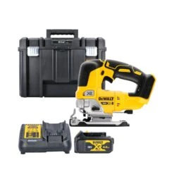 DeWalt DCS334 18V XR Brushless Top Handle Jigsaw With 1 X 4.0Ah Battery, Charger & Case