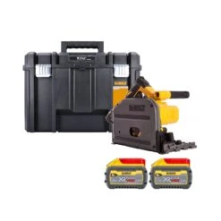 DeWalt DCS520 54V XR Cordless Brushless FlexVolt 165mm Plunge Saw With 2 X 9.0Ah Batteries & TSTAK Case