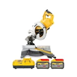 DeWalt DCS778 54V XR 250mm Flexvolt Mitre Saw With 2 X 9.0Ah Batteries & Charger