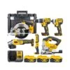 DeWalt 18V 6 Piece Cordless Power Tool Kit With 3 X 5.0Ah Batteries, Charger & Case 2 DeWalt 18V 6 Piece Cordless Power Tool Kit With 3 X 5.0Ah Batteries, Charger & Case -ToolMax Store dew kit 1