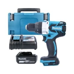 Makita DHP481 18V LXT Li-ion Cordless Brushless Combi Hammer Drill With 1 X 5.0Ah Battery, Charger, Case & Inlay