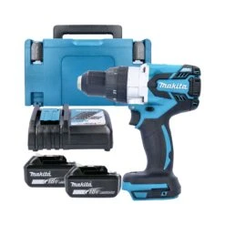 Makita DHP481 18V LXT Li-ion Cordless Brushless Combi Hammer Drill With 2 X 4.0Ah Batteries, Charger, Case & Inlay