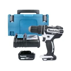Makita DHP482 18V LXT Li-ion 2-Speed White Combi Drill With 1 X 4.0Ah Battery, Charger & Case