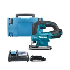 Makita DJV184 18V LXT Cordless Brushless Top Handle Jigsaw With 1x 2.0Ah Battery. Charger & Case