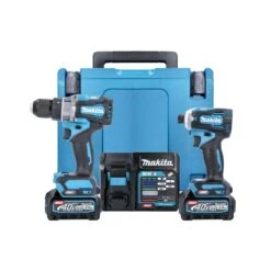 Makita DK0114G208 40Vmax XGT Cordless Combi Drill & Impact Driver Twin Pack With 2 X 2.5Ah Batteries, Charger & Case