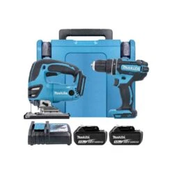 Makita DLX2134TJ 18V LXT Cordless Combi Drill & Jigsaw With 2 X 5.0Ah Batteries, Charger & Makpac Type 4 Case