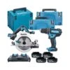 Makita DLX2140PMJ Cordless 18V DHS710 Circular Saw & DHP482 Combi Drill Kit -ToolMax Store dlx2140pmj 1