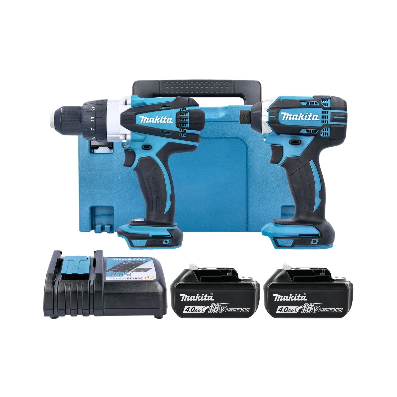 Makita DLX2145 18V Cordless Combi Drill & Impact Driver Twin Kit With 2 X 4.0Ah Batteries, Charger & Case 3 Makita DLX2145 18V Cordless Combi Drill & Impact Driver Twin Kit With 2 X 4.0Ah Batteries, Charger & Case