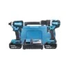 Makita DLX2180TJ 18V Cordless Brushless Combi Drill & Impact Driver Twin Pack With 2 X 5.0Ah Batteries, Charger & Case -ToolMax Store dlx2180tj