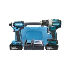 Makita DLX2507TJ 18V LXT Cordless Brushless Combi Drill & Impact Driver Twin Pack With 2 X 5.0Ah Batteries, Charger & Case