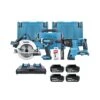 Makita DLX3049PTJ 18V 3 Piece Cordless Kit With 4 X 5.0Ah Batteries, Twin Port Charger & MakPac Cases -ToolMax Store dlx3049ptj 1