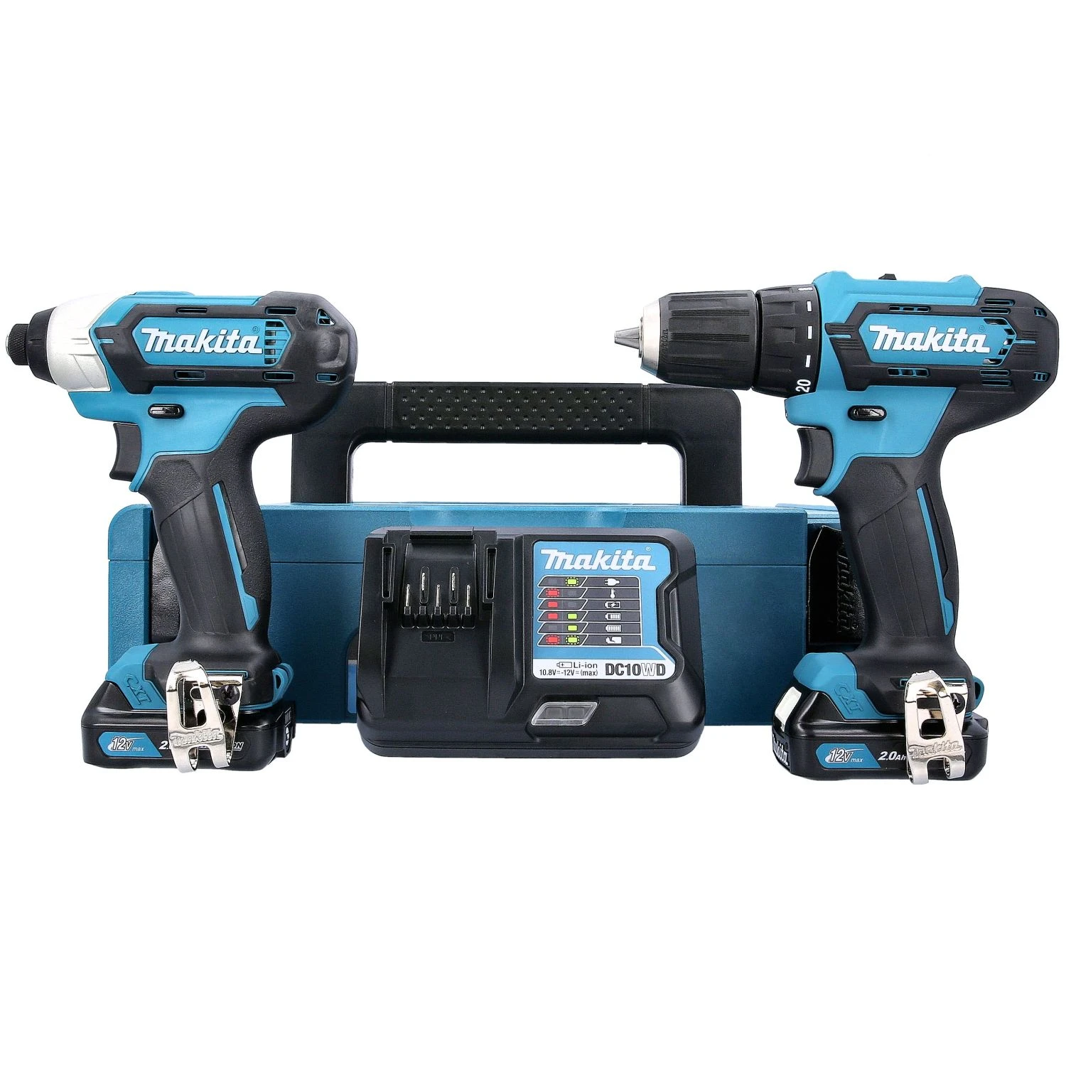 Makita CLX224AJ 12V MAX CXT Drill & Impact Driver Twin Kit With 2 X 2.0Ah Batteries, Charger & Case 3 Makita CLX224AJ 12V MAX CXT Drill & Impact Driver Twin Kit With 2 X 2.0Ah Batteries, Charger & Case