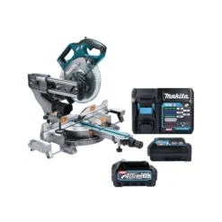 Makita LS002GZ01 40Vmax XGT Slide Compound 216mm Mitre Saw With 1 X 2.5Ah Battery, Charger & ADP10 Adaptor