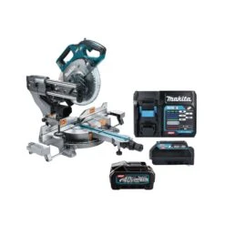 Makita LS002GZ01 40v Max XGT Slide Compound 216mm Mitre Saw With 1 X 4.0Ah Battery, Charger & ADP10 Adaptor