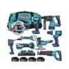 Makita 18V LXT 9 Piece Cordless Power Tool Kit With 4 X 5.0Ah Batteries, Charger & Tool Bag