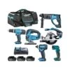 Makita 18V LXT Cordless 6 Piece Power Tool Kit With 3 X 5.0Ah Batteries, Charger & Tool Bag -ToolMax Store makita kit 44 2