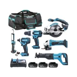 Makita 18V LXT Cordless 6 Piece Tool Kit With 3 X 5.0Ah Batteries, Charger & Tool Bag
