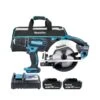 Makita 18V LXT Cordless DHP482Z Combi Drill & DSS611Z 165mm Circular Saw Twin Pack With 2 X 5.0Ah Batteries, Charger & Tool Bag