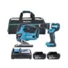 Makita 18V LXT Cordless DHP484Z Combi Drill & DJV180Z Jigsaw Twin Pack With 2 X 5.0Ah Batteries, Charger & Tool Bag -ToolMax Store makita kit 64