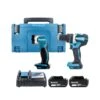 Makita 18V LXT Cordless DHP484Z Combi Drill & DML802 9 Position Torch With 2 X 5.0Ah Batteries, Charger & Case -ToolMax Store makita kit 65