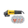 TOUGH MASTER® Corded Angle Grinder 125mm Grinding Disc 230V Handheld Electric Angle Grinder With Wrench, Auxillary Handle, Wheel Guard & 2 X Carbon Brushes - 900 Watts + 3 X 125mm Diamond Blades -ToolMax Store tm ag125er kit 2